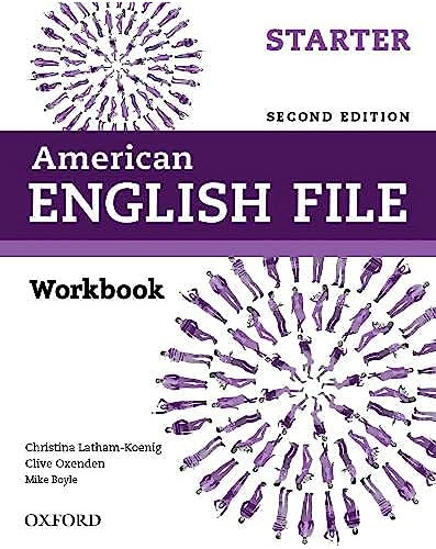 Book : American English File 2nd Edition Starter. Workbook.