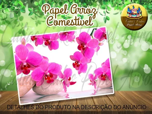 Papel De Arroz Para Bolo Comestível Flor Orquídea | MercadoLivre