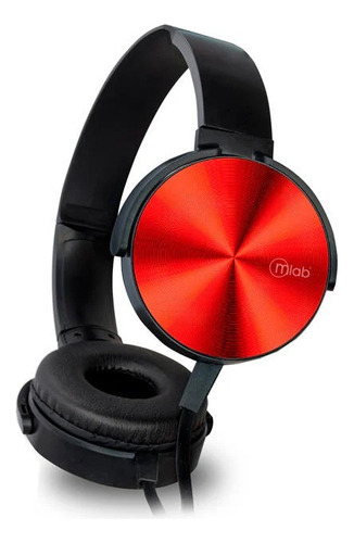 Audífonos Mlab C/mic Energetics Rhythms Red