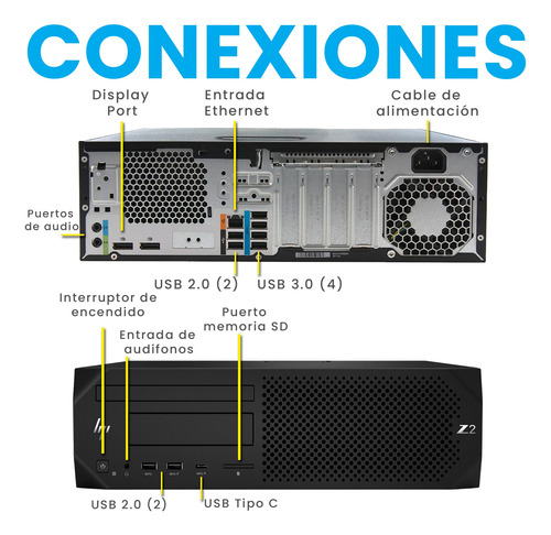 Equipo Pc Hp Z2 Sff 24 Core I7 9th 16gb Ram 512gb Ssd (Reacondicionado)