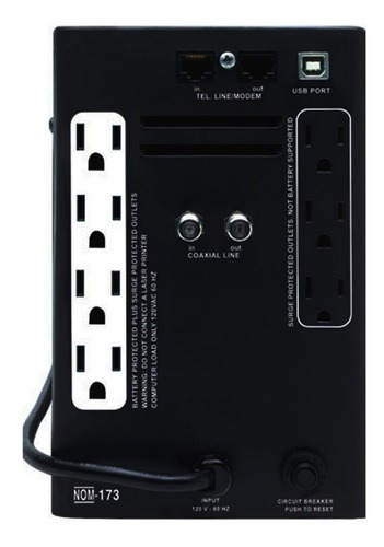 No Break Koblenz 15007 Usb/r 1500va Negro 120v