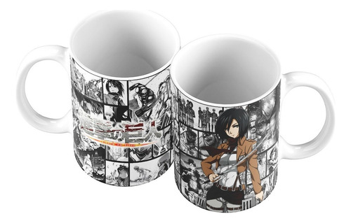 Taza Mug 11oz Anime Shingeki No Kyojin Ataque Titanes Mikasa