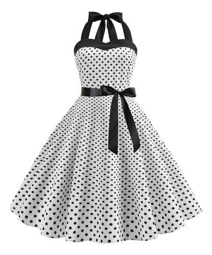 Polo Dot Tube Dress Retro Large Dress