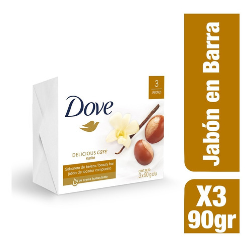 Jabón Barra Dove Delicious Care - g a $67