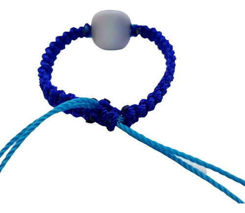 Pulsera Tejida Macramé Soda Mar