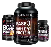 Comprar Whey Protein Creatina Bcaa Aumento Músculos Marcados Genetic