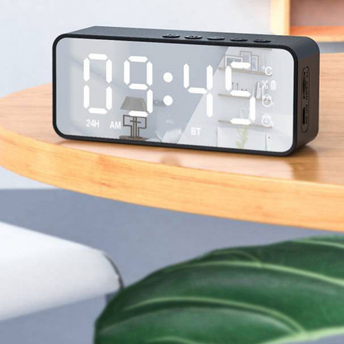A Reloj Despertador Digital Espejo Con De Audio