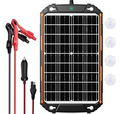 Cargador Mantenedor Bateria Solar 15 W 12 V Goteo Alimentado