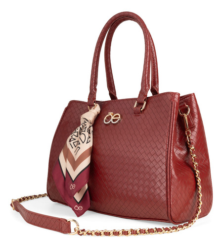 Bolsa Satchel Cloe Kayusi I Grande Color Rojo