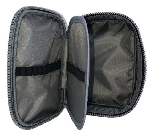 Estojo Box Grande Quadriculado C/ Aba E Pompom 100 Pens Fizz Cor Marrom