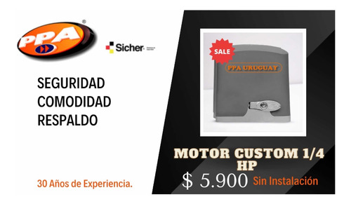 Imagen 3 de 6 de Motor Ppa _ Custom 1/4 Hp_ El Mejor Precio Sin Instalación!!