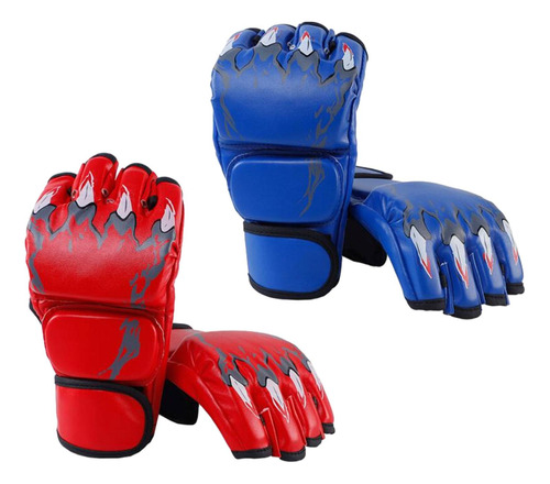 2 Pares De Guantes De Mma, Guantes De Lucha De Boxeo, Medio