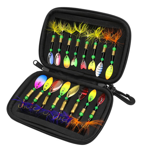 Juego De Cebos Metálicos Para Pesca Baits Spinner, 16 Unidad