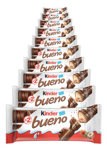Chocolate Kinder Bueno, 10 Pacotes De 43g