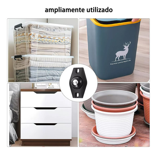 20x Mini Ruedas Giratorias Ruedas Adhesivas Ruedas Universal