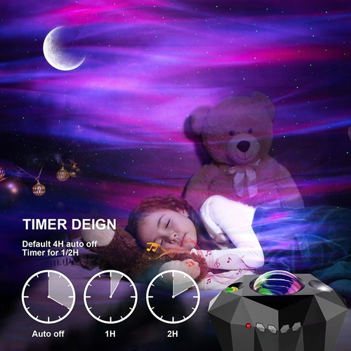 Aurora Star Light Proyección Remota Led Rgb Lámpara De Noche