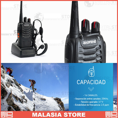 Imagen 4 de 9 de Handy Baofeng Radio Walkie Talkie Bf888s 16ch Uhf + Auricul