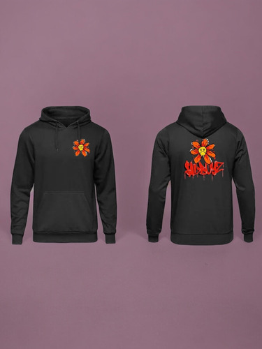 Hoodie Sudadera $ad Boys Frente Flore Atras Corrid Junior H
