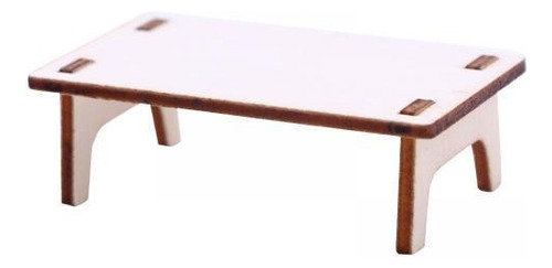 3 Escritorio De Madera Para Casa De Muñecas A Escala 1:12