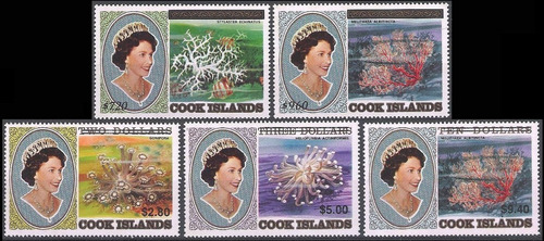 Fauna - Corales - Cnidarios - Islas Cook - 2 Series Mint