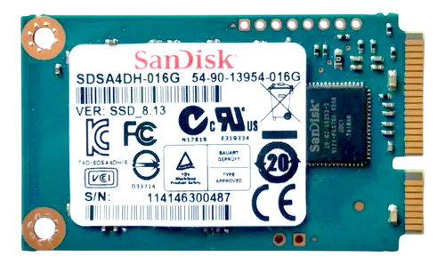 Ssd Sandisk 16gb Sata Sdsa5dk-016g Cor Azul-aço