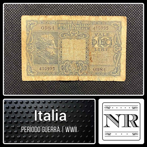 Italia - 10 Liras - Año 1944 - Periodo De Guerra - P #32