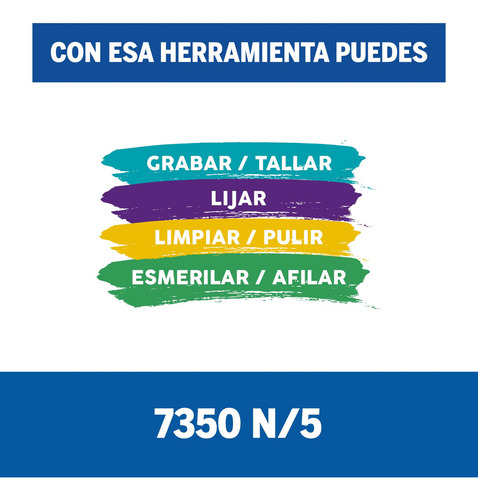 Minitorno Dremel 7350 Batería 4v Con 5 Accesorios Frecuencia 220 Potencia 4 W