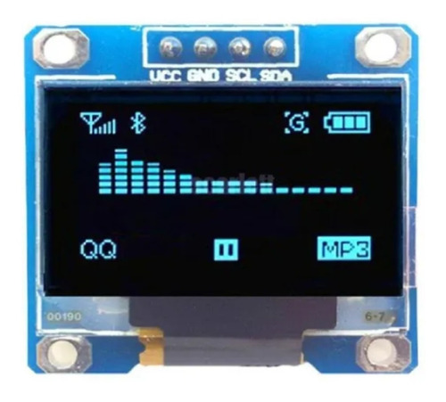 Display Oled 0.96 Azul Gráfico I2c 128x64 Arduino Raspberry