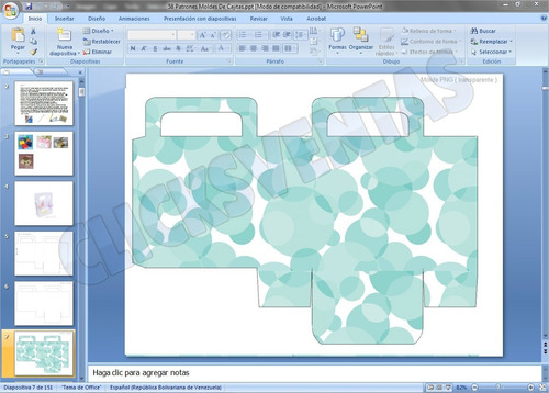 58 Patrones Cajitas Editables En Powerpoint - Envio Gratis