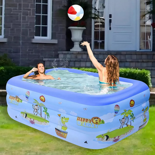Piscina Inflable Family Pool Niños Rectangular 1,30 Metros