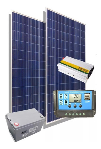 Kit Solar Inversor 1500w 220v Panel Energia Casa Campo M7