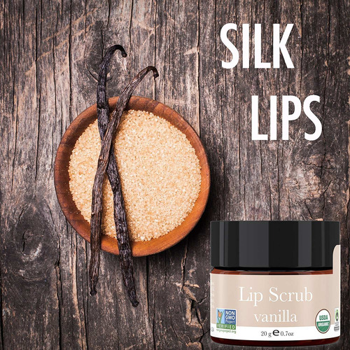 Orgánica Exfoliante Labial - Vainilla Azúcar Exfoliante, Lab