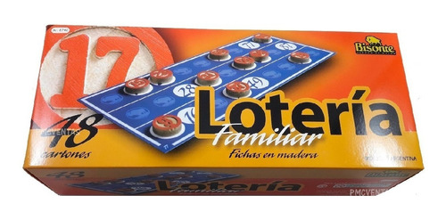 Loteria Familiar De Lujo Con Numero De Madera Bisonte