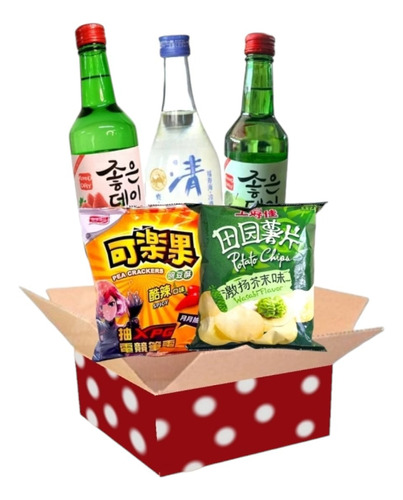 Combo Navideño - Soju ´+ Sake + Snack Picante. Orig Oriental