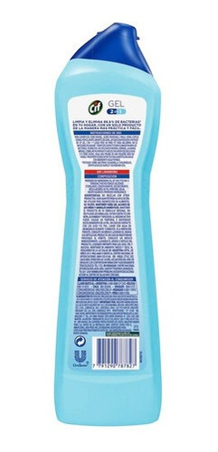 Imagen 2 de 4 de Limpiador En Gel Cif 2en1 Clasico X 500ml