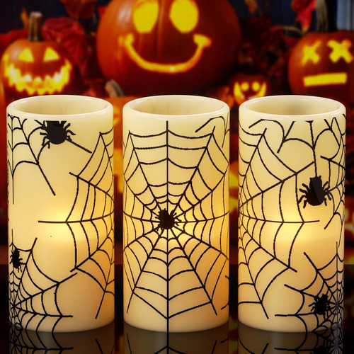 Velas Led Parpadeantes Sin Llama De Halloween, Funcionan Con