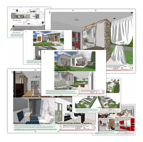 Plano De Casa Moderna Medidas Diseño Color 172m2