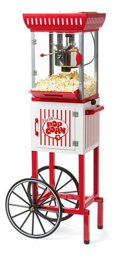Nostalgia Máquina Para Hacer Palomitas De Maíz Carrito Rojo