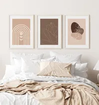 Comprar Set X3 Cuadros 33x43 Completos Boho Decorativos Dormitorio