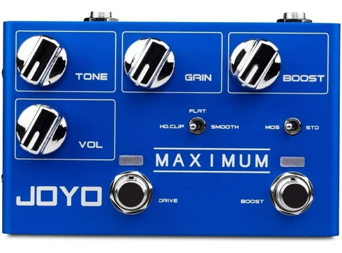 Pedal Joyo Maximum Overdrive & Booster R-05 Color Azul