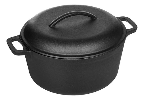 Amazonbasics Pre-sazonado De Hierro Fundido Del Horno Holand