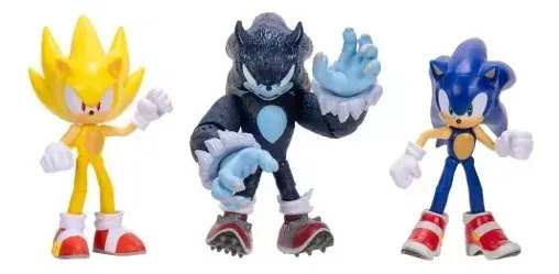 Set 3 Figuras Sonic 35th Anniversary, Formas Variantes de Sonic
