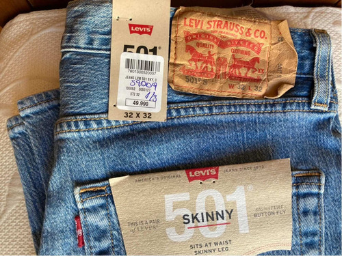 501® Levi´s® Original Fit Jeans Light Blue 46 Skinni
