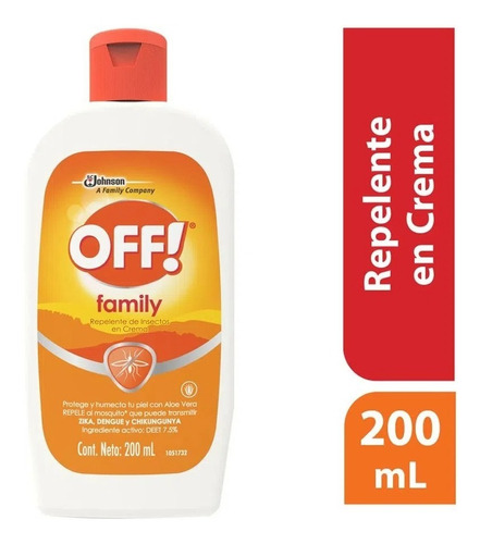 Off! Family Repelente De Insectos En Crema 200 Ml