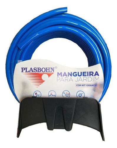 Rollo De Manguera Dupla Flex Azul 20mtrs Con Soporte 3835 