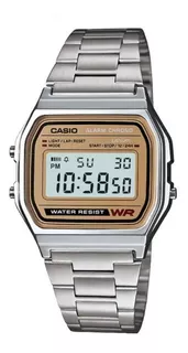Reloj Digital Casio Classic A158w Vintage Plateado/dorado