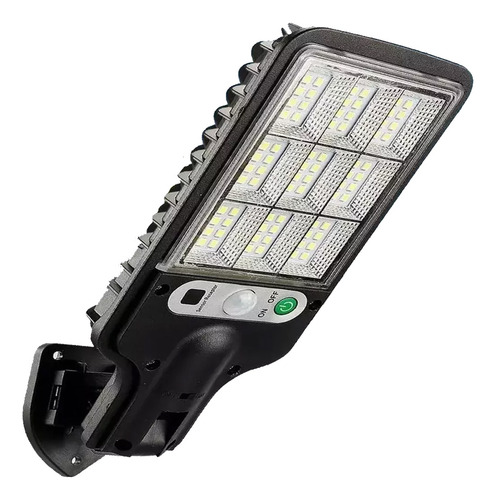 Lámpara Solar De Pared Impermeable Exteriores Sensor 3modos Estructura Negro