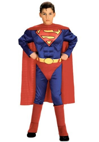 Super Dc Heroes Deluxe Muscle Chest Superman Costume, Toddle