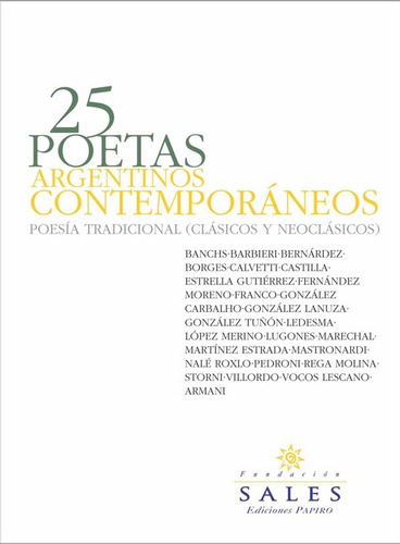 Libro 25 Poetas Argentinos Contemporáneos Poesía Tradicional