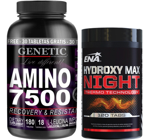 Musculos Magros Hydroxy Max Amino 7500 180 Tabletas Genetic